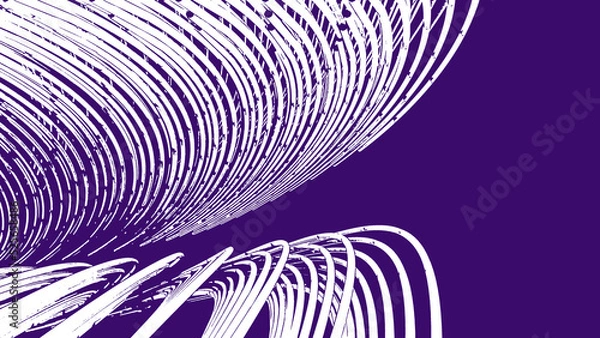 Obraz Cartoon style abstract wavy lines