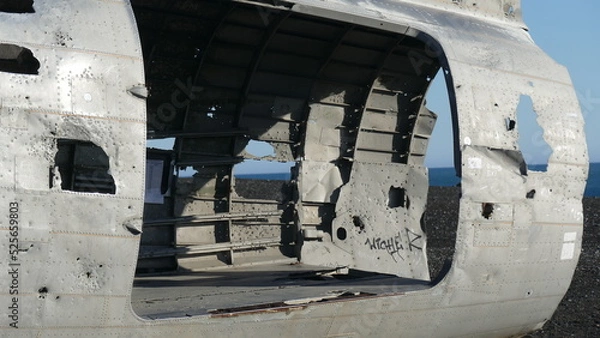 Obraz Flugzeugwrack am Strand