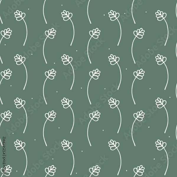 Obraz Vintage floral seamless pattern. Vector. Seamless texture with flowers. Endless floral pattern.