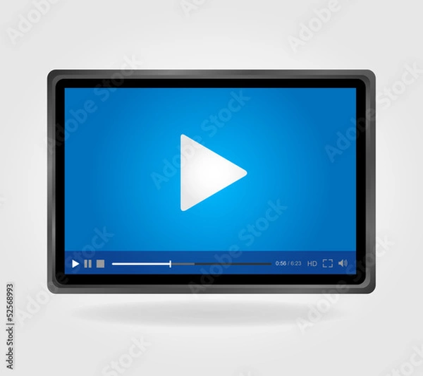 Obraz Video player for web, minimalistic design