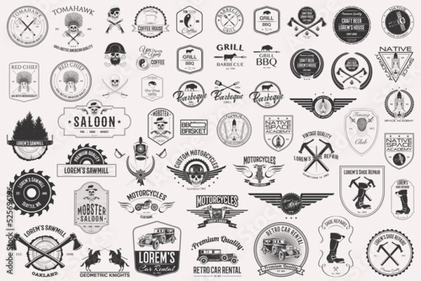 Fototapeta Big logo set isolated on background