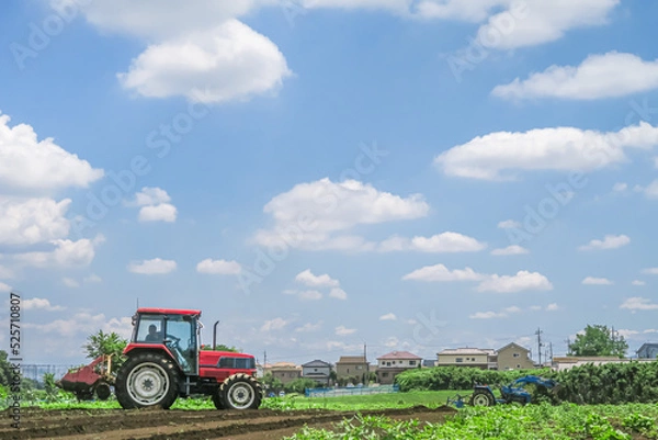 Obraz トラクター作業風景
