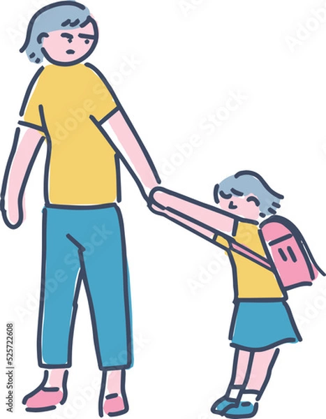 Fototapeta 学校に行きたくない子供