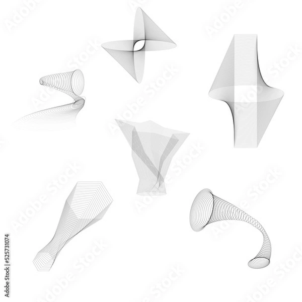 Fototapeta spiral web like elements