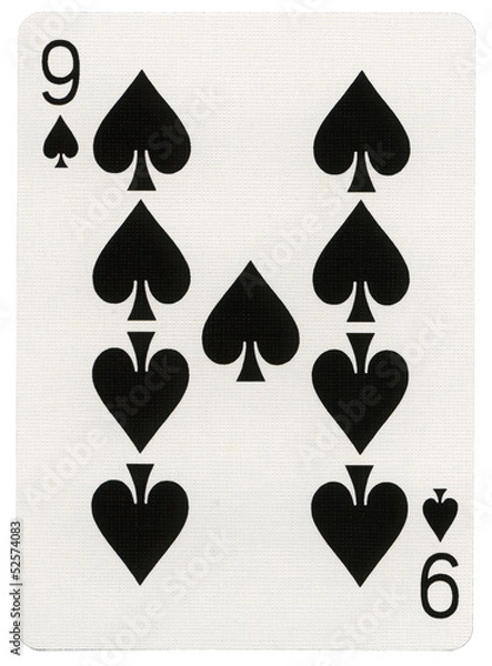 Obraz Playing Card - Nine of Spades