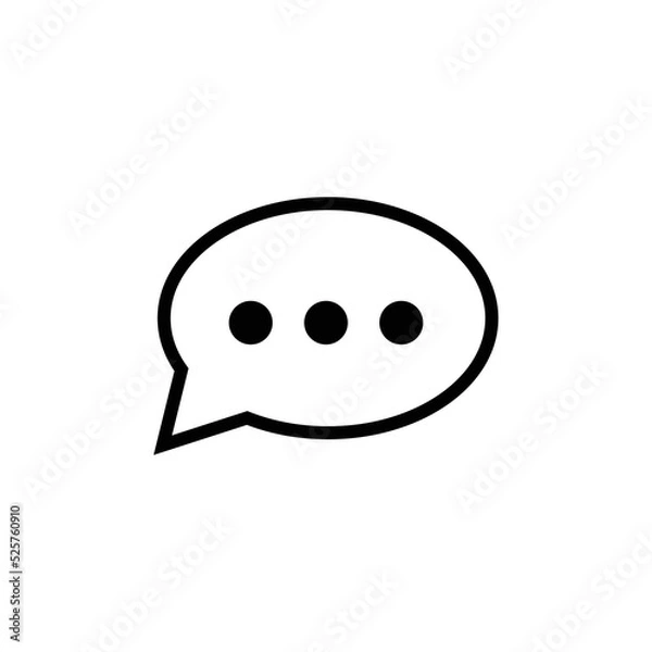 Fototapeta Speech bubble icon vector. Simple bubble sign