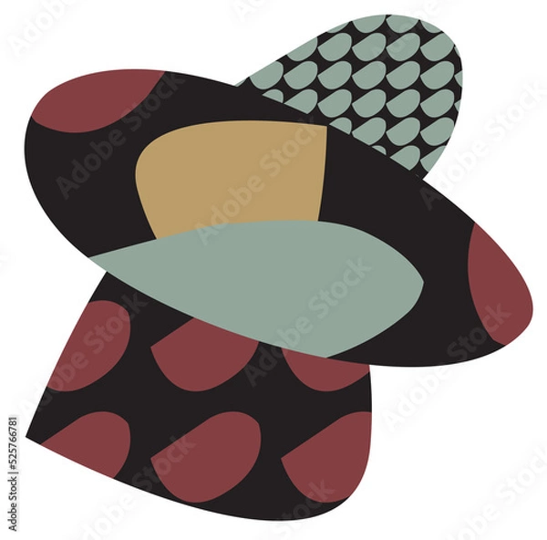 Fototapeta abstract element in black, green, red and yellow