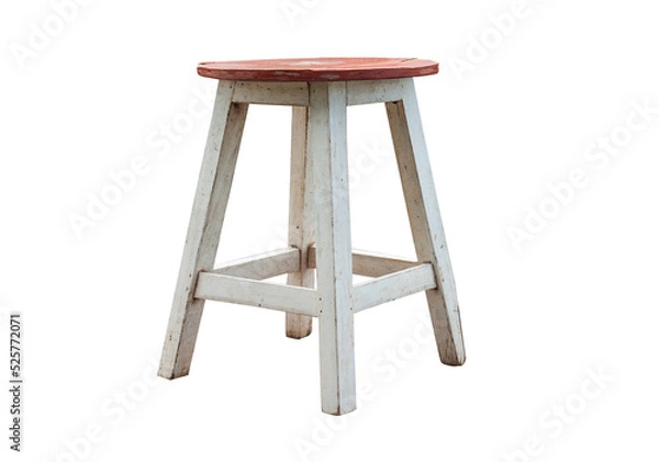 Obraz Wooden chair isolated transparency background.