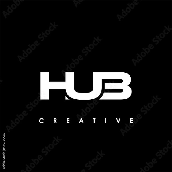 Fototapeta HUB Letter Initial Logo Design Template Vector Illustration