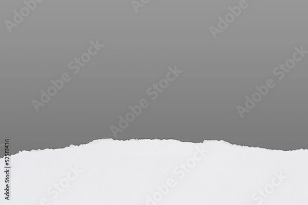 Obraz Papierfransen, horizontal unten, weiss, grau