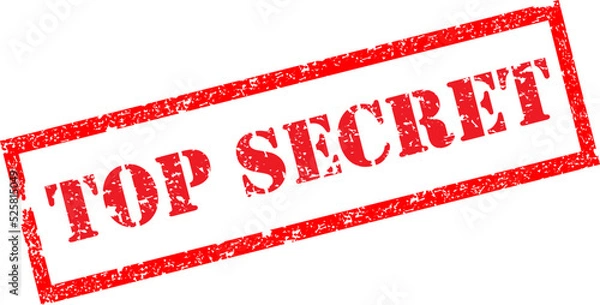 Obraz Top Secret Stamp. Red Text Rubber Stamp Ink - Vector.