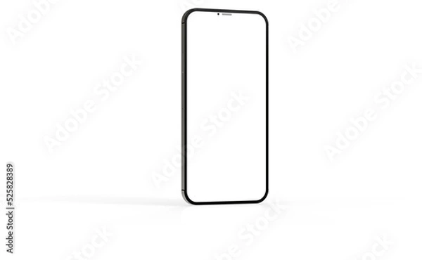 Fototapeta 3d smartphone with blank screen isolated