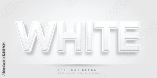 Obraz white 3d editable text effect
