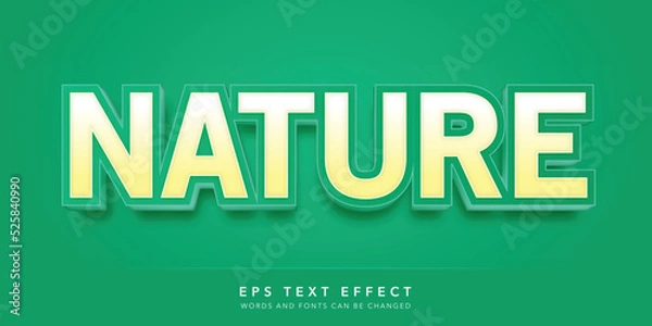 Fototapeta nature 3d editable text effect