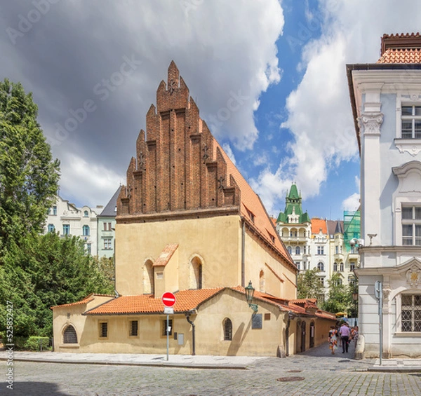Obraz Old New Synagogue or Staronova synagoga on Maiselova street. Prague, Czhech Republic