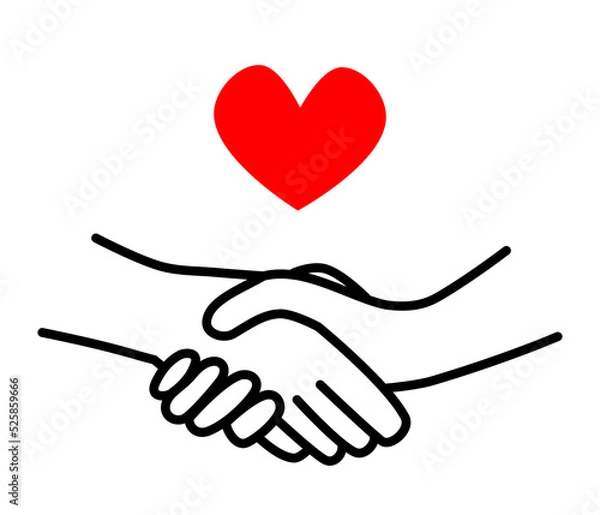 Obraz 握手のイメージイラスト