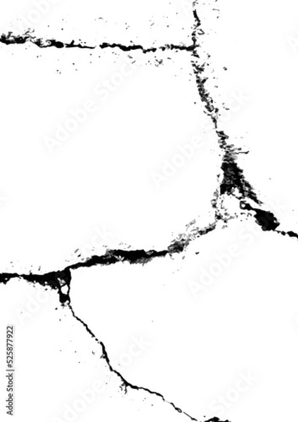 Obraz Distress grunge texture abstract background vector. Abandoned road, old dirty sidewalk. Aged cement, battered pavement. Black and white damaged footpath, crack concrete, bad condition rough wall art.