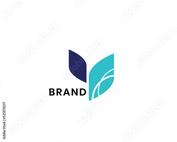 Fototapeta Abstract and simple design logo concept minimalist logo  with gradient colors. modern ideas logo for company and personal use vector file