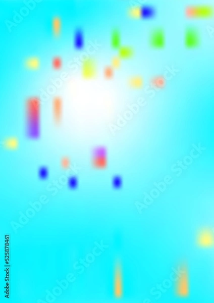 Obraz Colorful gradient blur abstract background vector. Bright aura art shape texture pattern. Soft smooth vibrant color effect wallpaper. Fresh paint flow element, defocus graphic backdrop illustration.