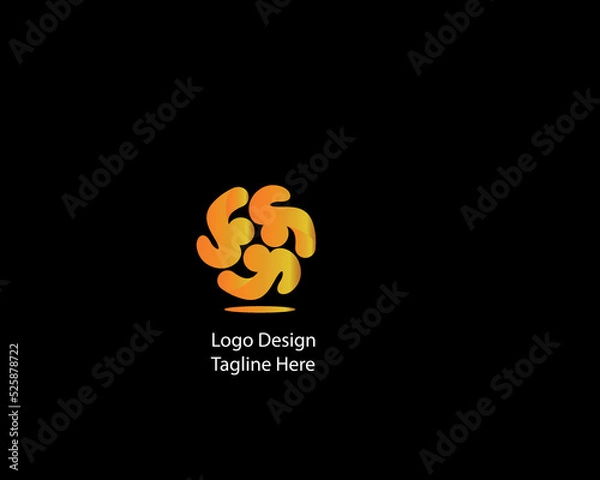 Fototapeta Abstract and simple design logo concept minimalist logo  with gradient colors. modern ideas logo for company and personal use vector file