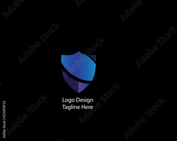 Fototapeta Abstract and simple design logo concept minimalist logo  with gradient colors. modern ideas logo for company and personal use vector file