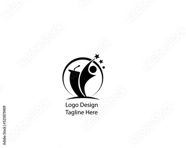Fototapeta Abstract and simple design logo concept minimalist logo  with gradient colors. modern ideas logo for company and personal use vector file
