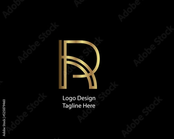 Fototapeta Abstract and simple design logo concept minimalist logo  with gradient colors. modern ideas logo for company and personal use vector file