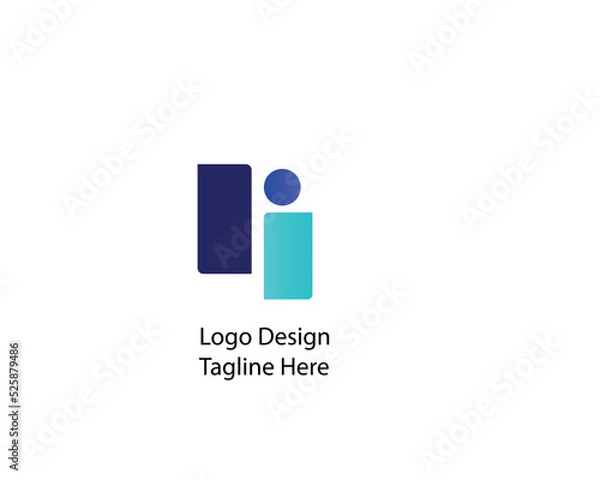 Obraz Abstract and simple design logo concept minimalist logo  with gradient colors. modern ideas logo for company and personal use vector file
