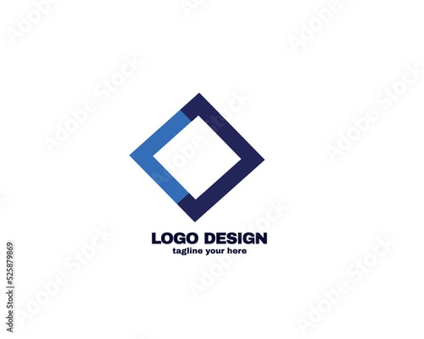 Fototapeta Abstract and simple design logo concept minimalist logo  with gradient colors. modern ideas logo for company and personal use vector file