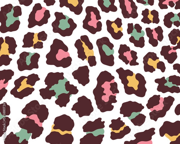 Fototapeta Leopard print skin abstract seamless pattern for printing, cutting, and crafts.
