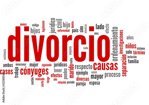 Fototapeta divorcio (divorciado, separación, abogado; tag cloud)