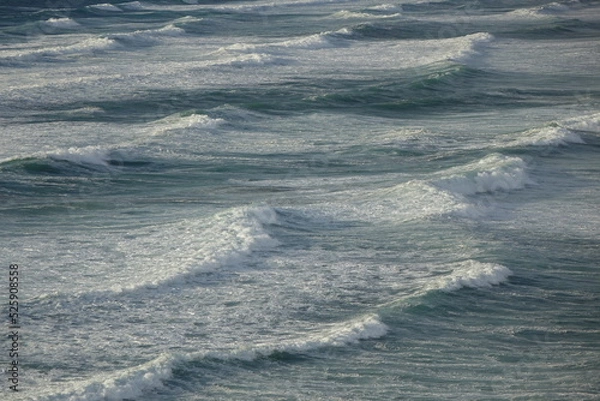 Obraz rough sea with waves and foam