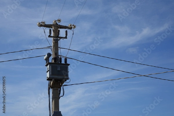 Obraz Power pylon with current transformer