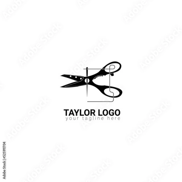 Obraz logo for a simple and flat tailor business