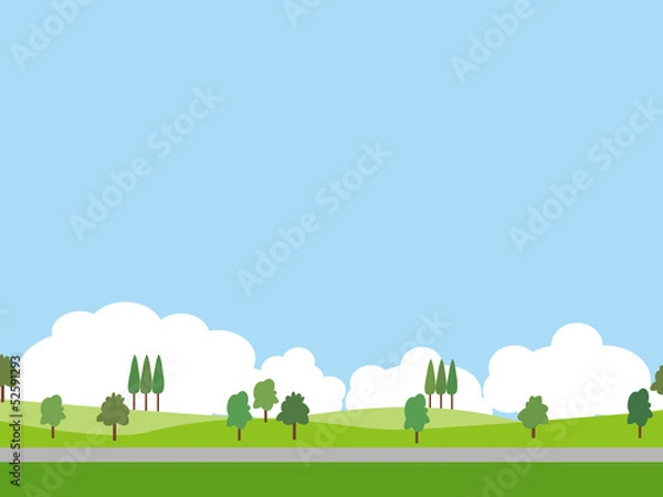 Obraz 緑と空（背景）