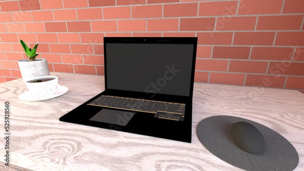 Obraz laptop in the office