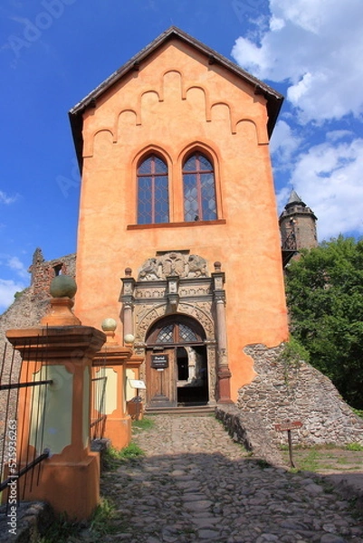 Obraz Schloss Grodno in Zagórze Śląskie (Polen), auf dem Gipfel des Berges Choina (450 m über dem Meeresspiegel)