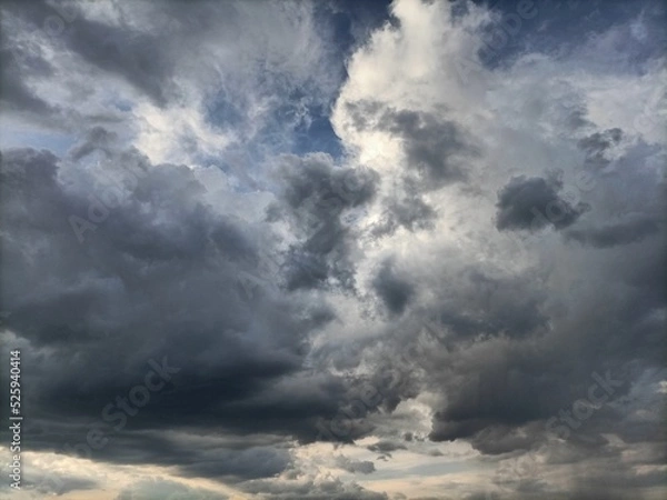 Obraz epic stormy sky with awesome couds - sky replacement image for photo edit