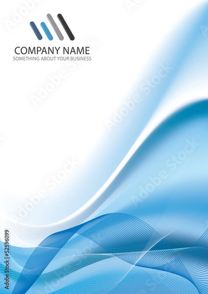 Obraz Corporate Business Template Background (Blue wave design)