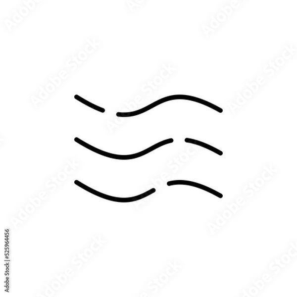 Fototapeta Wind, Air Dotted Line Icon Vector Illustration Logo Template. Suitable For Many Purposes.