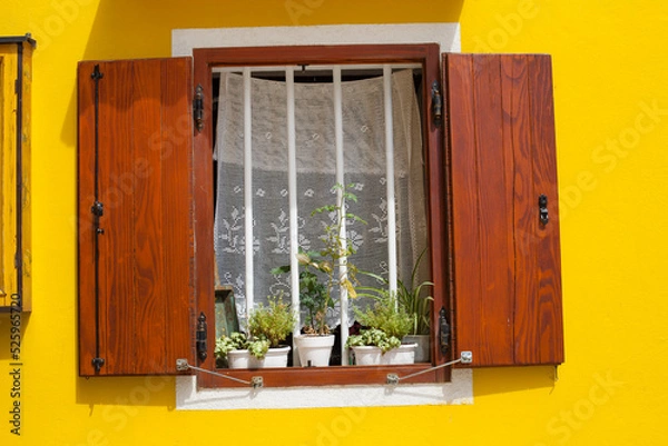 Fototapeta Colorful Window In Croatia