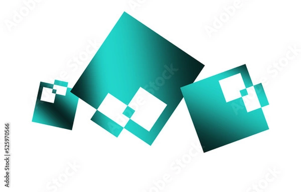 Fototapeta abstract green diamonds