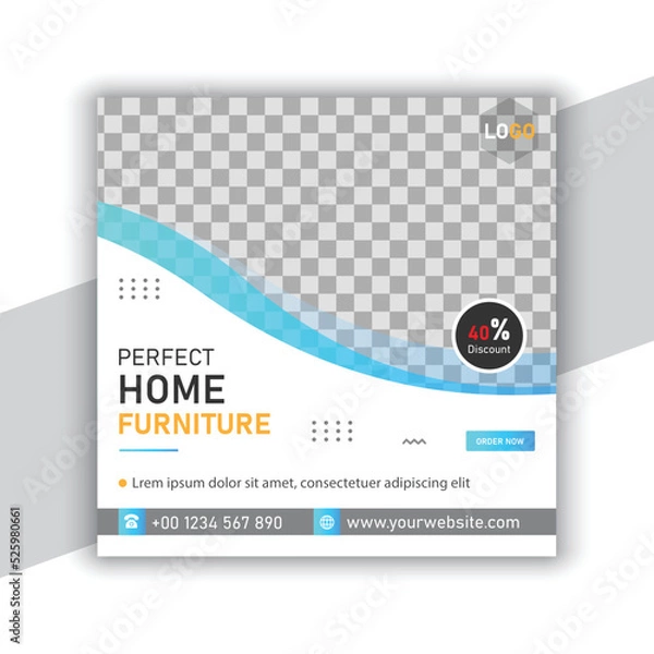 Obraz Modern home same social media post