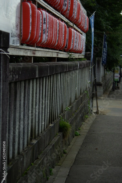 Obraz 盛岡　盛岡八幡宮　町家　ノスタルジー