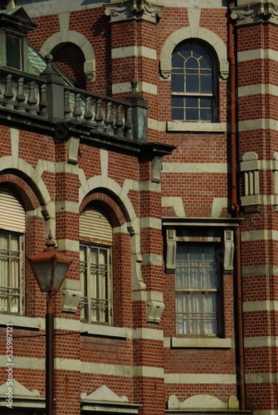 Obraz 盛岡　銀行　レンガ