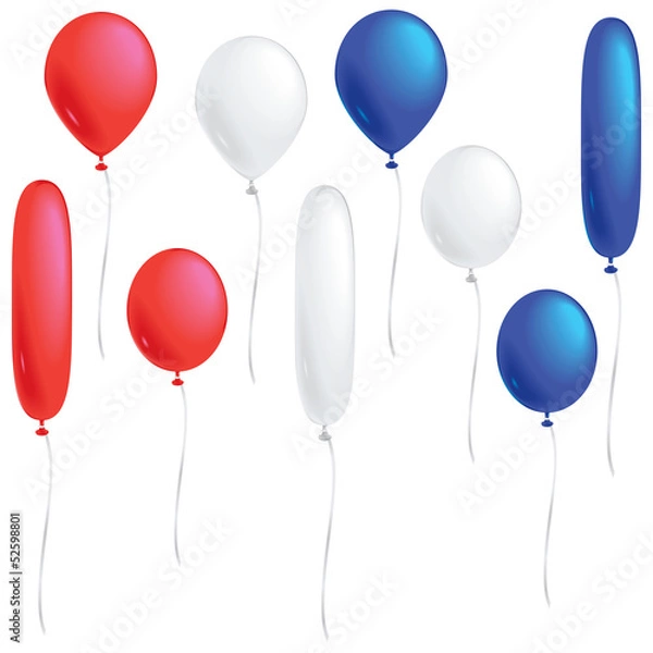 Obraz Red, white and blue balloons