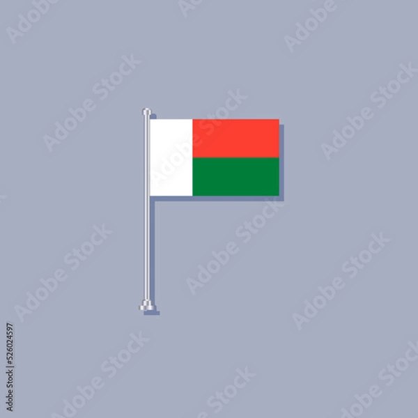 Fototapeta Illustration of Madagascar flag Template