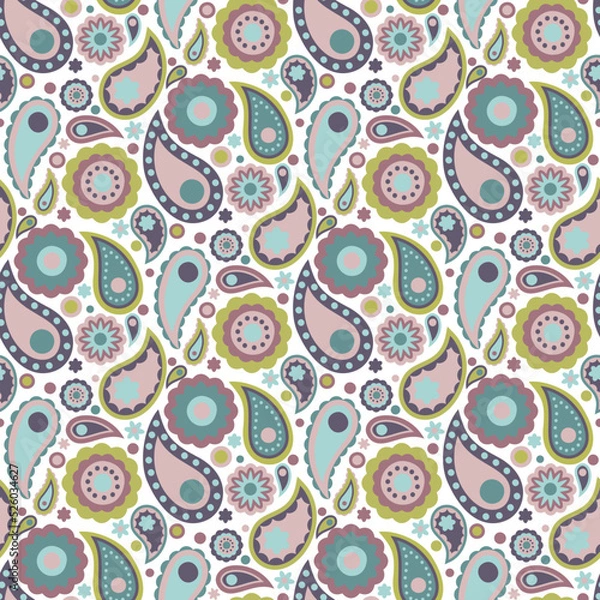 Fototapeta seamless paisley pattern