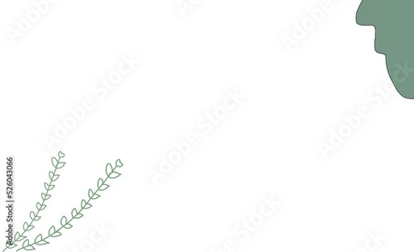 Obraz Illustration leaves and abstract pattern