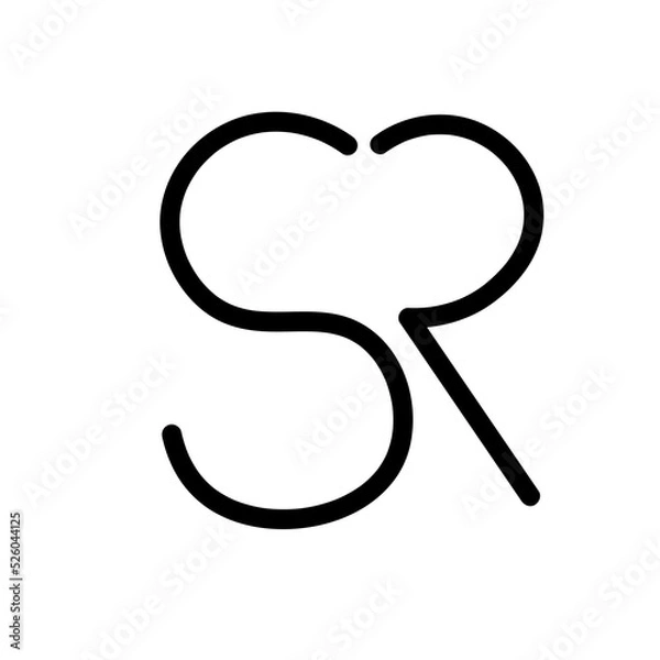 Fototapeta Letter SR logo vector creative design